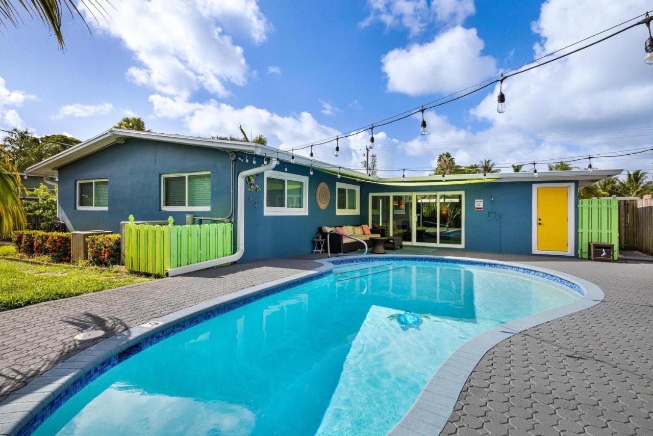 Trendy 3-Bedroom Villa With Saltwater Pool And Yard Fort Lauderdale Bagian luar foto