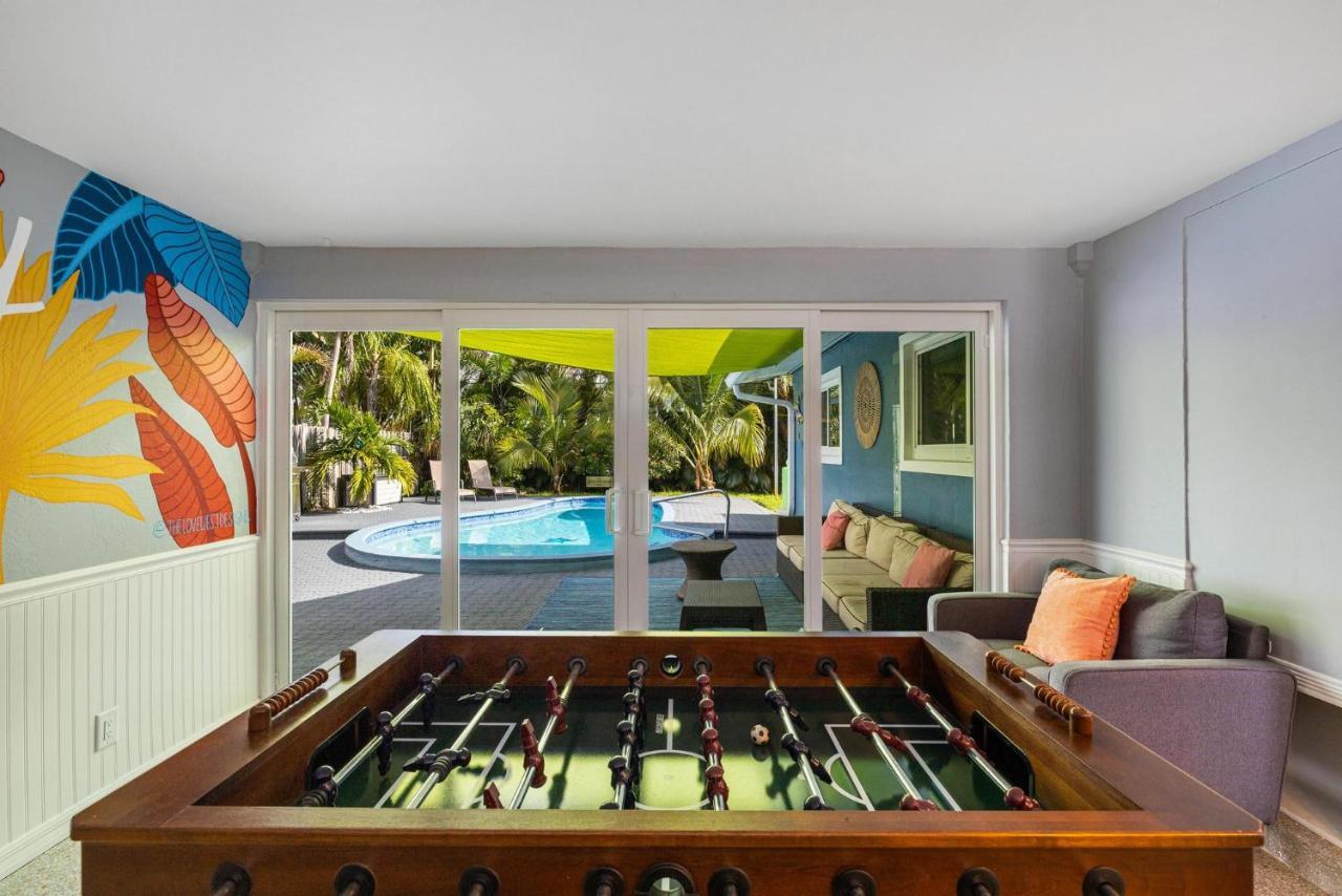 Trendy 3-Bedroom Villa With Saltwater Pool And Yard Fort Lauderdale Bagian luar foto